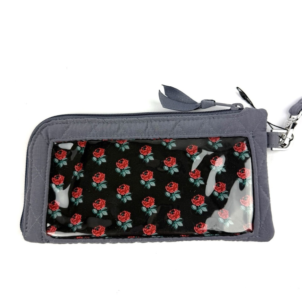 Vera Bradley Trimmed Crossbody Bag WITH Wallet Carbon Gray Microfiber NWT - Picture 11 of 16